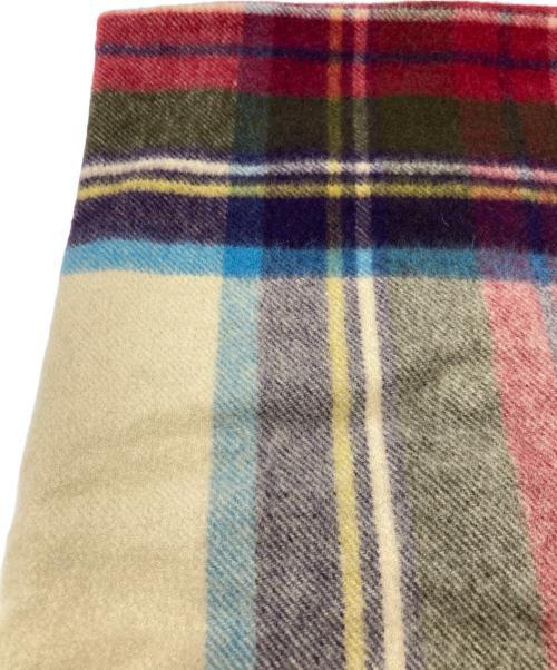 JOHNSTONS OF ELGIN（ジョンストンズオブエルガン）JOHNSTONS OF ELGIN (ジョンストンズオブエルガン) カシミヤ大判ストール レッド×ベージュの古着・服飾アイテム