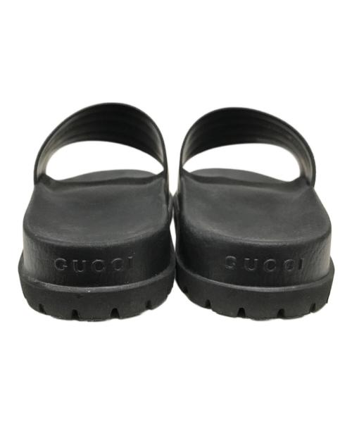 GUCCI（グッチ）GUCCI (グッチ) ラバーメンズ スライドサンダル ブラック サイズ:SIZE7の古着・服飾アイテム