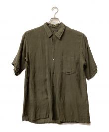 MAATEE&SONS（マーティーアンドサンズ）の古着「S/S OPEN COLLAR SHIRTS ドSLINEN」｜オリーブ