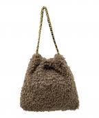 VIOLAd'OROヴィオラドーロ）の古着「エコファーチェーントートバッグ」｜ブラウン