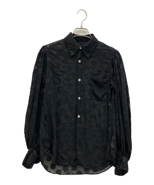 COMME des GARCONS（コムデギャルソン）COMME des GARCONS (コムデギャルソン) ドットシアーブラウス ブラック サイズ:XSの古着・服飾アイテム