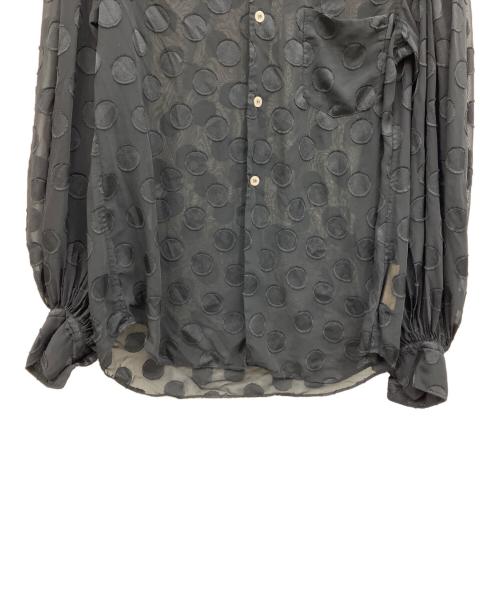 COMME des GARCONS（コムデギャルソン）COMME des GARCONS (コムデギャルソン) ドットシアーブラウス ブラック サイズ:XSの古着・服飾アイテム