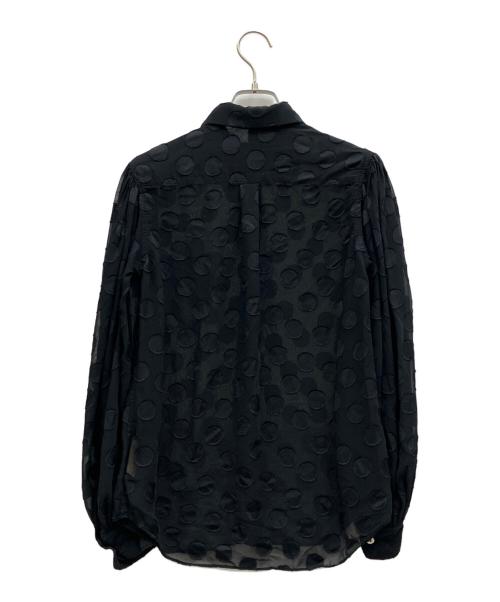 COMME des GARCONS（コムデギャルソン）COMME des GARCONS (コムデギャルソン) ドットシアーブラウス ブラック サイズ:XSの古着・服飾アイテム