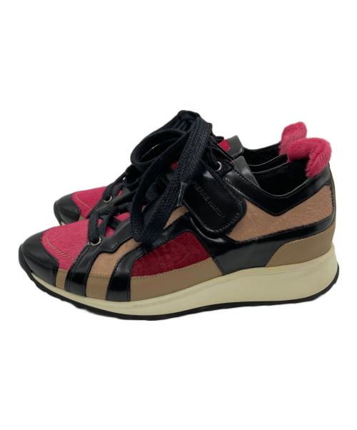 PIERRE HARDY（ピエールアルディ）PIERRE HARDY (ピエールアルディ) ベルクロハラコスニーカー ベージュ×ピンク サイズ:SIZE 36の古着・服飾アイテム