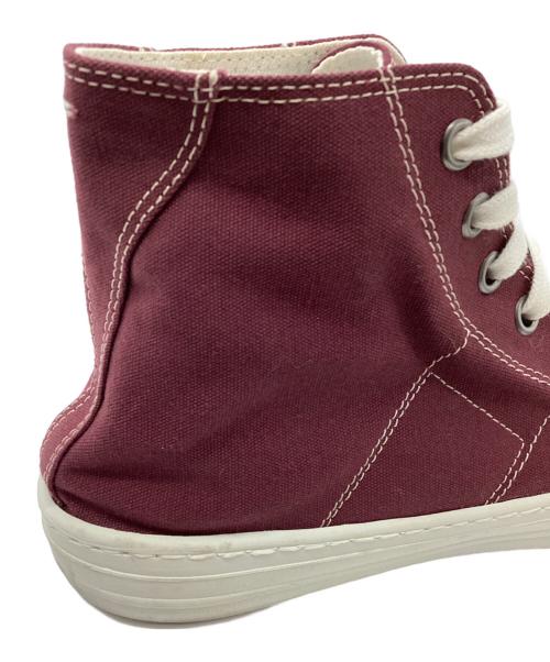 Maison Margiela（メゾンマルジェラ）Maison Margiela (メゾンマルジェラ) ハイカットスニーカー ワインレッド サイズ:42の古着・服飾アイテム