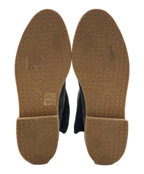 JIMMY CHOO（ジミーチュウ）JIMMY CHOO (ジミーチュウ) バックジップムートンブーツ グレー サイズ:36 2/1の古着・服飾アイテム