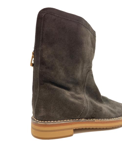 JIMMY CHOO（ジミーチュウ）JIMMY CHOO (ジミーチュウ) バックジップムートンブーツ グレー サイズ:36 2/1の古着・服飾アイテム