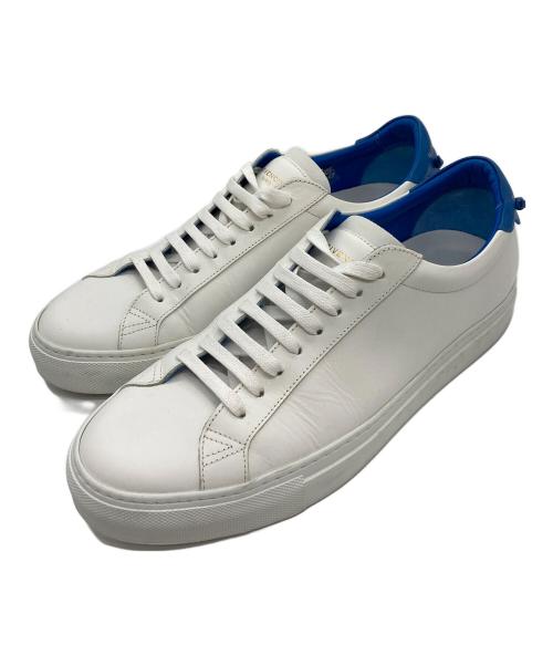 GIVENCHY（ジバンシィ）GIVENCHY (ジバンシィ) レザースニーカー ブルー×ホワイト サイズ:41の古着・服飾アイテム