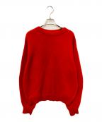 BALLSEYボールジィ）の古着「フラッフィーヤーンバルーンスリーブプルオーバー」｜レッド