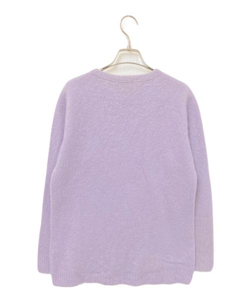 ATON（エイトン）ATON (エイトン) FUR CASHMERE CREWNECK SWEATER ラベンダー サイズ:02の古着・服飾アイテム