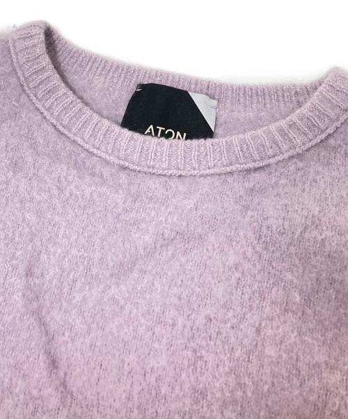 ATON（エイトン）ATON (エイトン) FUR CASHMERE CREWNECK SWEATER ラベンダー サイズ:02の古着・服飾アイテム