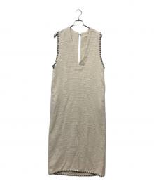 Plage（プラージュ）の古着「GIOLICA ステッチ V/N ワンピース」｜アイボリー