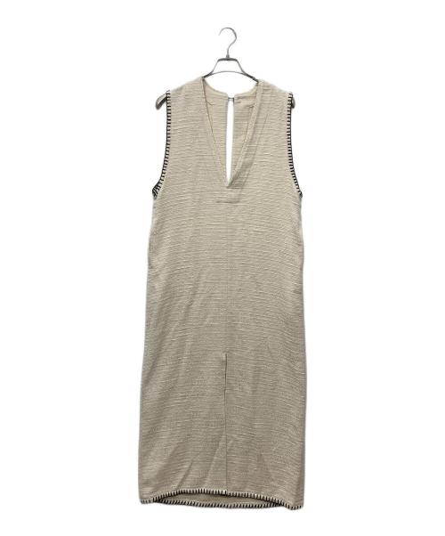 Plage（プラージュ）Plage (プラージュ) GIOLICA ステッチ V/N ワンピース アイボリー サイズ:記載なしの古着・服飾アイテム