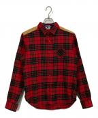 COMME des GARCONS JUNYA WATANABE MANコム デ ギャルソン ジュンヤ ワタナベ マン）の古着「パッチチェックシャツ」｜レッド