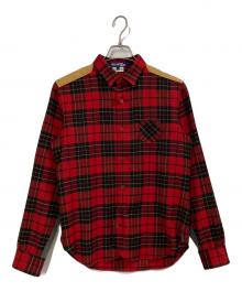 COMME des GARCONS JUNYA WATANABE MAN（コム デ ギャルソン ジュンヤ ワタナベ マン）の古着「パッチチェックシャツ」｜レッド