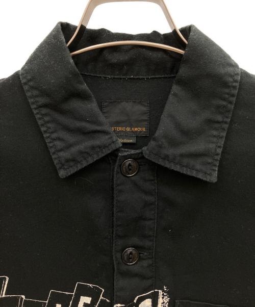 Hysteric Glamour（ヒステリックグラマー）Hysteric Glamour (ヒステリックグラマー) プルオーバーミリタリーシャツ ブラック サイズ:Mの古着・服飾アイテム