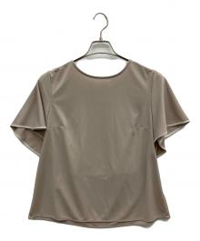 BEARDSLEY（ビアズリー）の古着「ケープスリーブTブラウス」｜ベージュ