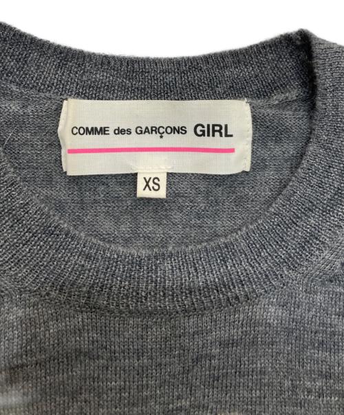 COMME des GARCONS GIRL（コムデギャルソンガール）COMME des GARCONS GIRL (コムデギャルソンガール) リボン柄ウールニット　AD2015　NP-N002 グレー サイズ:XSの古着・服飾アイテム