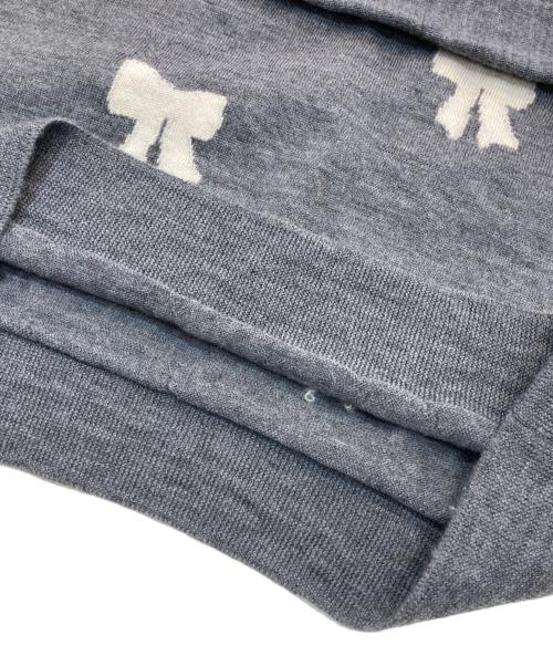 COMME des GARCONS GIRL（コムデギャルソンガール）COMME des GARCONS GIRL (コムデギャルソンガール) リボン柄ウールニット　AD2015　NP-N002 グレー サイズ:XSの古着・服飾アイテム