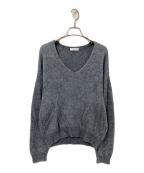BEAUTY&YOUTHビューティーアンドユース）の古着「ヘアリーVネックニットプルオーバー」｜グレー