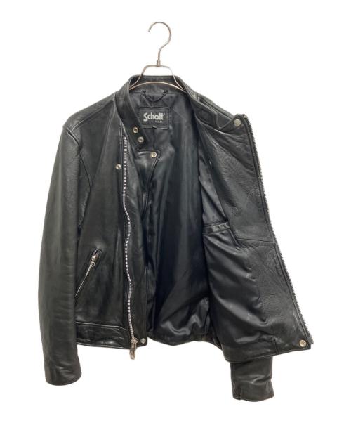 Schott（ショット）Schott (ショット) ラムレザーダブルライダースジャケット ブラック サイズ:Lの古着・服飾アイテム
