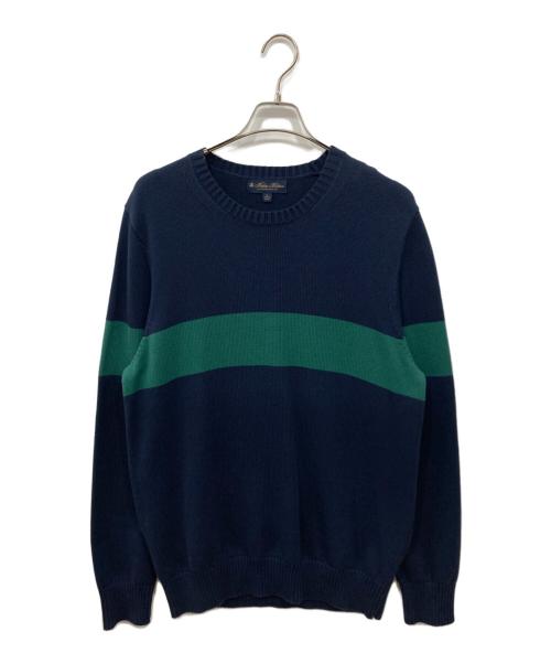 BROOKS BROTHERS（ブルックスブラザーズ）BROOKS BROTHERS (ブルックスブラザーズ) スーピマコットンクルーネックニット ネイビー サイズ:Lの古着・服飾アイテム