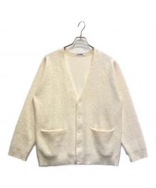ATTACHMENT（アタッチメント）の古着「ウールナイロン モヘアカーディガン」｜ホワイト