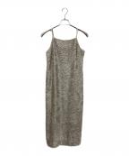 LOUNIEルーニー）の古着「カットジャカードキャミワンピース」｜グリーン