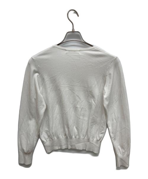 LOUNIE（ルーニー）LOUNIE (ルーニー) フロントフリルニットプルオーバー ホワイト サイズ:FREEの古着・服飾アイテム