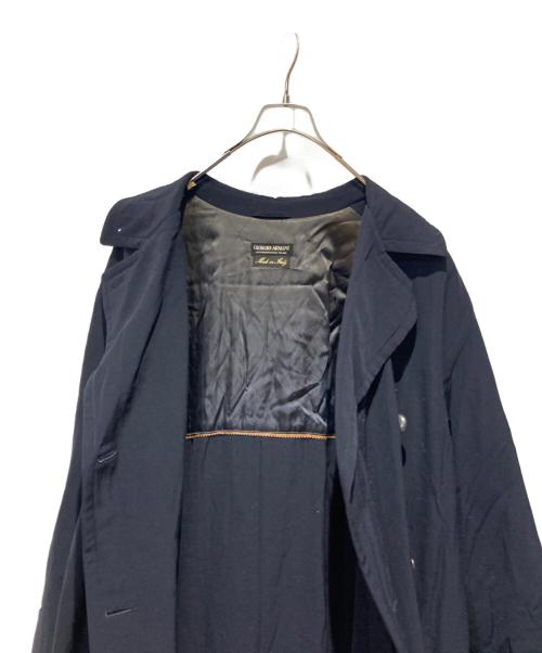 GIORGIO ARMANI（ジョルジョアルマーニ）GIORGIO ARMANI (ジョルジョアルマーニ) ウールロングコート ネイビー サイズ:表記無しの古着・服飾アイテム