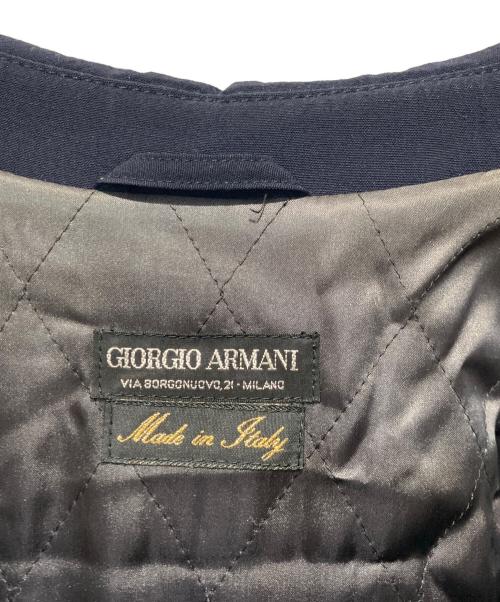 GIORGIO ARMANI（ジョルジョアルマーニ）GIORGIO ARMANI (ジョルジョアルマーニ) ウールロングコート ネイビー サイズ:表記無しの古着・服飾アイテム
