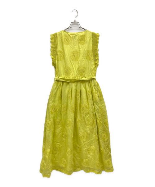 Kate Spade（ケイトスペード）Kate Spade (ケイトスペード) Bloom Organza Dress ライムイエロー サイズ:2の古着・服飾アイテム