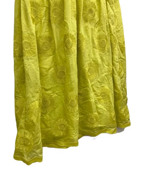 Kate Spade（ケイトスペード）Kate Spade (ケイトスペード) Bloom Organza Dress ライムイエロー サイズ:2の古着・服飾アイテム