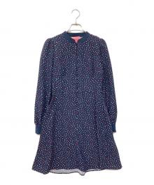 Kate Spade（ケイトスペード）の古着「Lips Crepe Dress」｜ネイビー