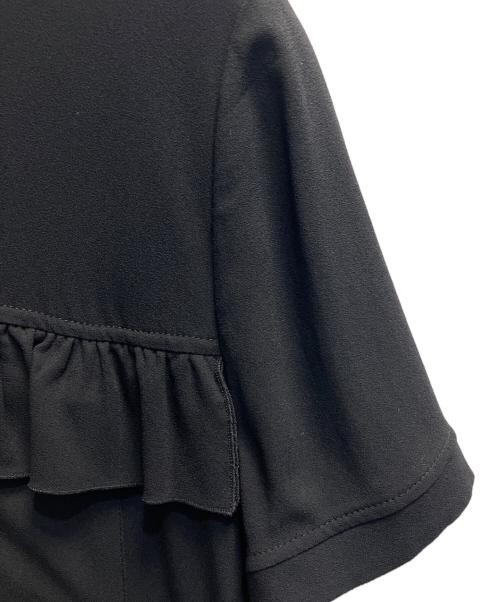PRADA（プラダ）PRADA (プラダ) プリーツ切替フリルワンピース ブラック サイズ:42の古着・服飾アイテム