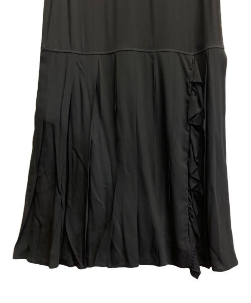 PRADA（プラダ）PRADA (プラダ) プリーツ切替フリルワンピース ブラック サイズ:42の古着・服飾アイテム