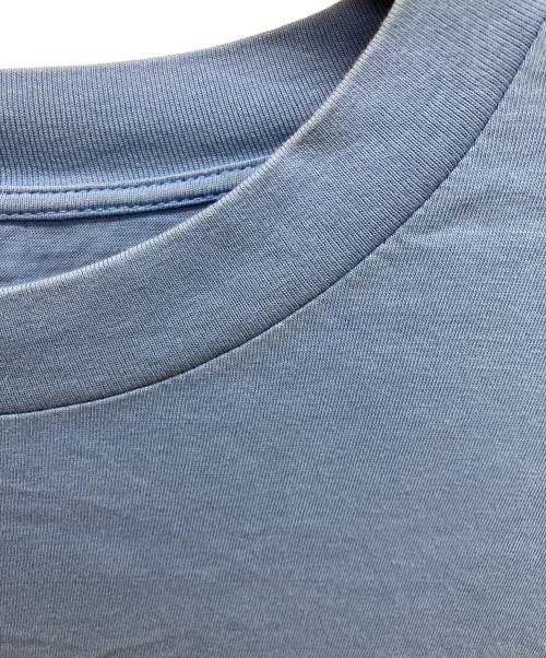 MM6 Maison Margiela（エムエムシックスメゾンマルジェラ）MM6 Maison Margiela (エムエムシックスメゾンマルジェラ) ロゴプリント クルーネック　プリントカットソー ブルー サイズ:Ｓの古着・服飾アイテム