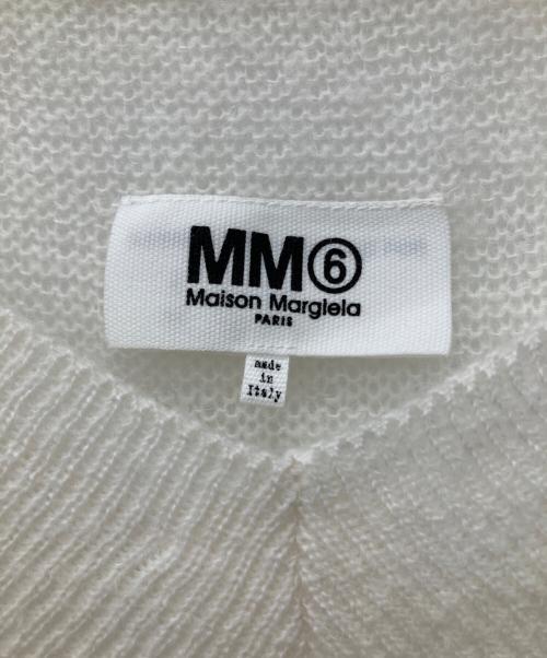 MM6 Maison Margiela（エムエムシックスメゾンマルジェラ）MM6 Maison Margiela (エムエムシックスメゾンマルジェラ) アシンメトリーニット ホワイト サイズ:Sの古着・服飾アイテム