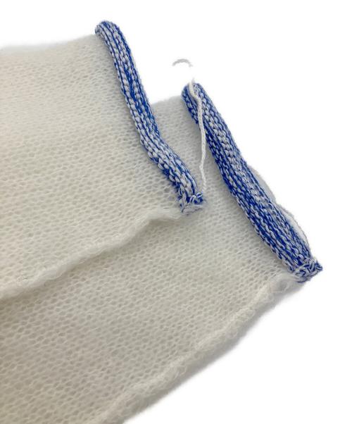 MM6 Maison Margiela（エムエムシックスメゾンマルジェラ）MM6 Maison Margiela (エムエムシックスメゾンマルジェラ) アシンメトリーニット ホワイト サイズ:Sの古着・服飾アイテム