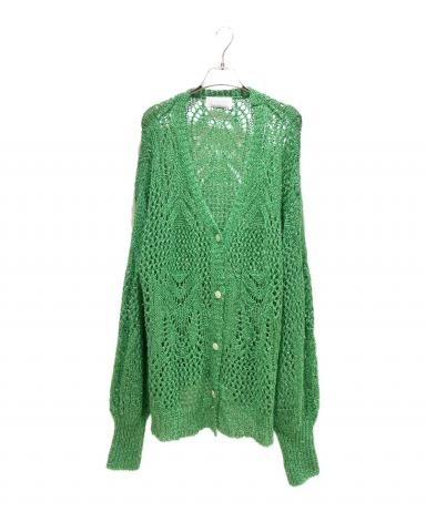 【美品】  Mame Kurogouchi / マメクロゴウチ | 2022SS | High Neck Knitted Lame Top | 2 | グリーン | レディース Kintsugi” High Neck Knitted Top | Mame
