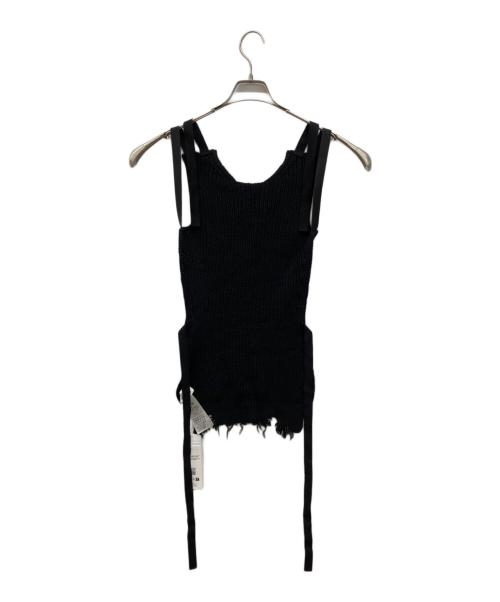 MM6 Maison Margiela（エムエムシックスメゾンマルジェラ）MM6 Maison Margiela (エムエムシックスメゾンマルジェラ) Open Back Tank Top　バックオープンタンクトップ ブラック サイズ:S 未使用品の古着・服飾アイテム