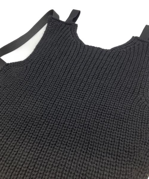 MM6 Maison Margiela（エムエムシックスメゾンマルジェラ）MM6 Maison Margiela (エムエムシックスメゾンマルジェラ) Open Back Tank Top　バックオープンタンクトップ ブラック サイズ:S 未使用品の古着・服飾アイテム