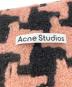 Acne studios (アクネ ストゥディオス) ハウンドトゥースマフラー ピンク×ブラック サイズ:210×26cm：15000円