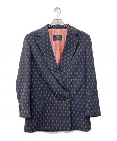 中古・古着通販】ETRO (エトロ) ダブルジャケット ネイビー サイズ:38