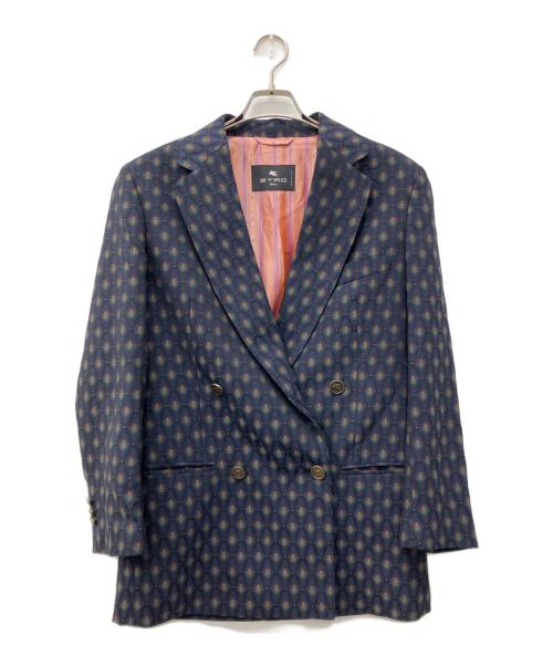 ETRO（エトロ）ETRO (エトロ) ダブルジャケット ネイビー サイズ:38の古着・服飾アイテム