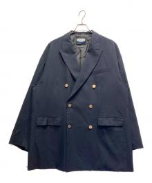 MAISON SPECIAL（メゾンスペシャル）の古着「CORDURA ウール ピークドラペルプライムオーバー ダブルブレザー」｜ネイビー