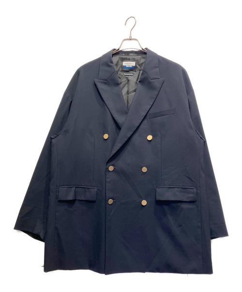 MAISON SPECIAL（メゾンスペシャル）MAISON SPECIAL (メゾンスペシャル) CORDURA ウール ピークドラペルプライムオーバー ダブルブレザー ネイビー サイズ:02の古着・服飾アイテム