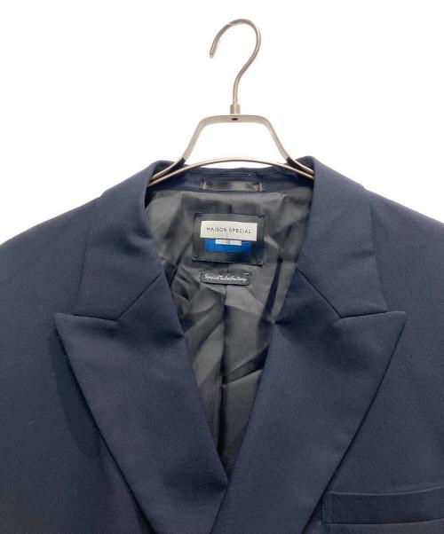 MAISON SPECIAL（メゾンスペシャル）MAISON SPECIAL (メゾンスペシャル) CORDURA ウール ピークドラペルプライムオーバー ダブルブレザー ネイビー サイズ:02の古着・服飾アイテム