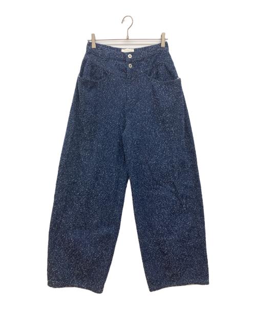 Ameri（アメリ）Ameri (アメリ) MEDI SCRATCH OVAL WIDE DENIM　ワイドデニムパンツ インディゴ サイズ:26の古着・服飾アイテム