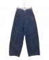 Ameri（アメリ）の古着「MEDI SCRATCH OVAL WIDE DENIM　ワイドデニムパンツ」｜インディゴ
